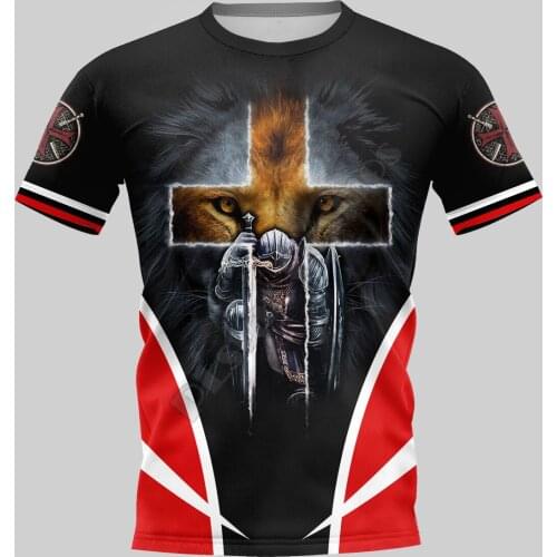PLstar Cosmos Knights Templar 3D Printed t shirts women for men Summer Casual Tees Short Sleeve T-shirts Short Sleeve Style-2