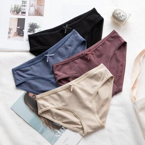 Cotton Panties Women Sexy Lace Underpants Womens Seamless Briefs Female Solid Color Soft Panties Girls Comfort Underwear Pants