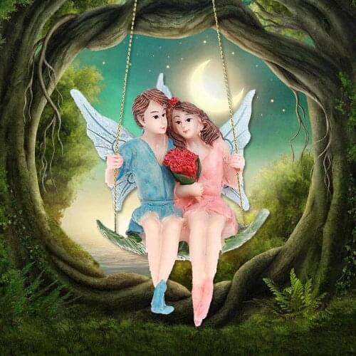 MCDFL Fairy Garden Miniatures Core Resin Figure Outdoor Yard Mushroom Decor Exterior Elf Living Room Home Decoration Accessories