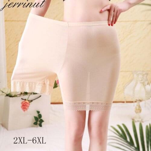 Jerrinut Plus Size Safety Shorts Big Size Women Panties 2XL 3XL 4XL 5XL 6XL boyshorts High Waist Sexy Lace Female Seamless Pants