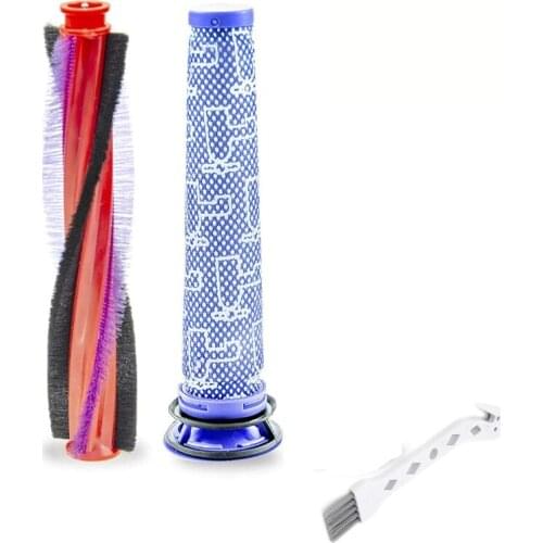 Replacement Part Kits for Dyson V6 DC62 Series Vacuum Cleaner Parts ,Brush Bar Rolling Brush&Pre Filter(225mm)