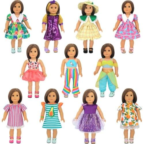 16-18 Inch Doll Clothes Accessories Outfits fit American 18 Inch Girl Doll,43cm Newborn Baby Zapf and Nenuco Dolls Clothing Toys