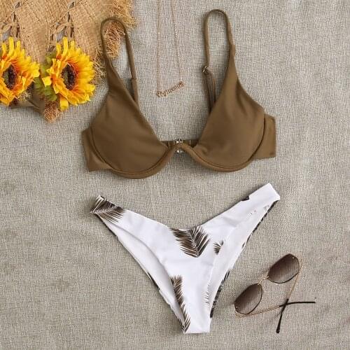 Swimsuit sexy Brazilian bikini swimwear women new swimming beach wear Printing mini micro bathing suit купальники женские 2021