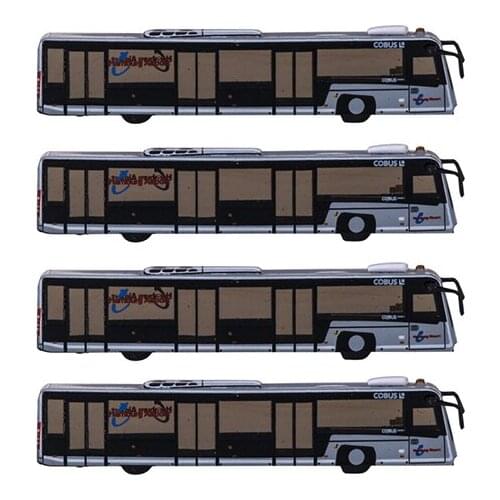 Diecast 1:400 Hamburg Airport Bus 4 ABS Simulation Vehicles Airport Accessories Small Decoration