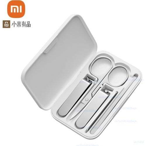 5pcs youpin Mijia Stainless Steel Nail Clipper Set Fine Tuning Pedicure Care Tool Nail Clipper Ear Pick Nail File Professional