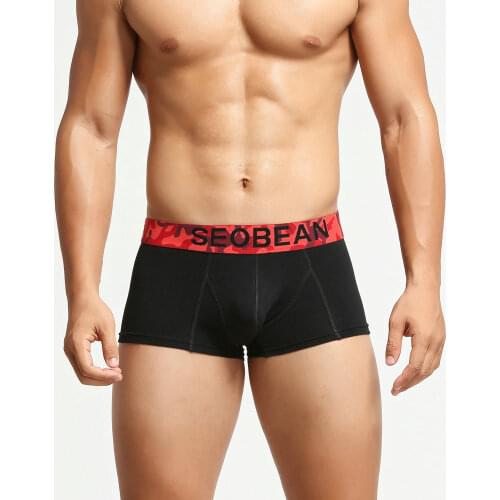 NEW 2021 SEOBEAN SUMMER mens sexy Cotton Tracksuit U bag boxer underwear pyjama shorts