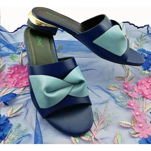 New Design Italian Hot Selling African Ladies Shoes for Wedding Party Mature Style Nigerian Women Shoes