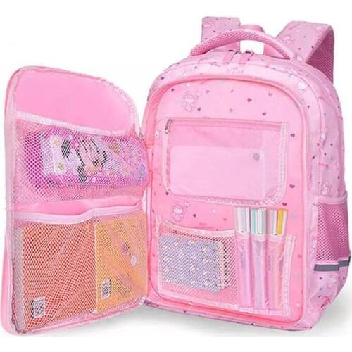 New Refrigerator Type Open Door Youth Schoolbag Girl Lovely Light Waterproof Backpack To Protect Bones Childrens Schoolbag