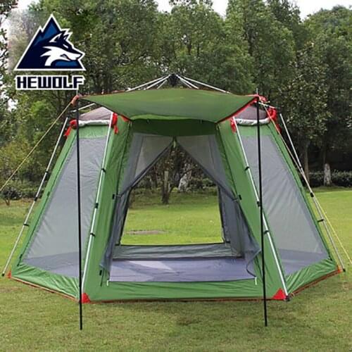 Hewolf tents outdoor 3-4 people 5-8 people camping tents camping equipment beach sunscreen