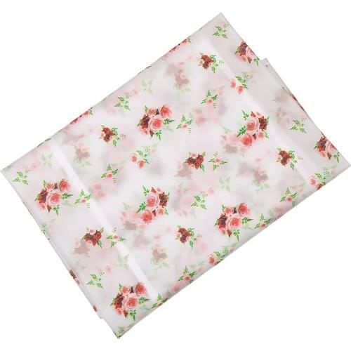 PEVA Cute Transparent Printed Cloth Waterproof Refrigerator Cover Towel Refrigerator Dust Cover With Pocket Home Decoration