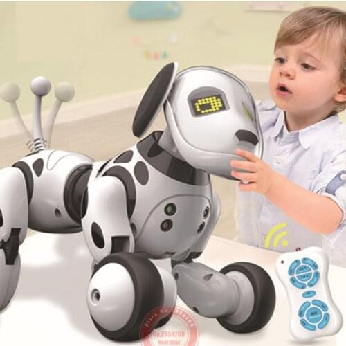 Programable 2.4G Wireless Remote Control Smart animals toy robot dog remote control toys kids toys Electronic toys робот собака