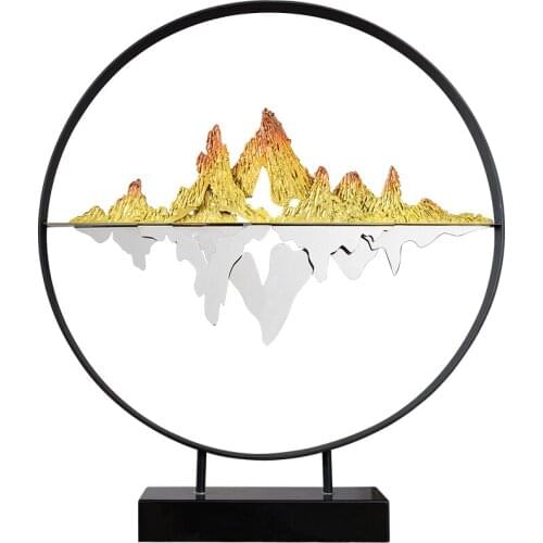 Hotel clubhouse simple Chinese modern desktop porch decoration home restaurant metal craft decoration decoration