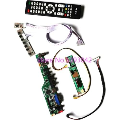 Fit B170PW06 V.2 B170PW06 V.3 VGA AV USB 1440*900 Remote TV 30Pin LVDS analog signal 1CCFL LCD display controller board kit