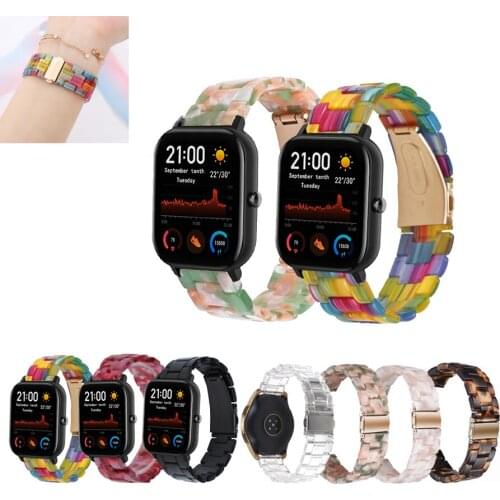 20mm 22mm Transparent Resin Strap Band for Huami Amazfit GTS 2 for Huami Bip Lite S U GTR 42mm Neo Replacement strap