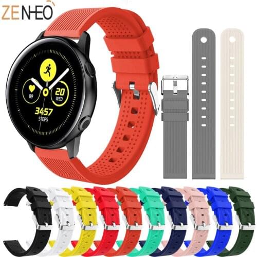Silicone durable sport 20mm watch band For Samsung Galaxy Active Watchband Replacement For Huami Bip BIT PACE Lite Youth watch