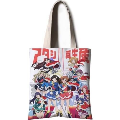 Revue Starlight Canvas Shoulder Bags Girls Cartoon Shopping Bag Tote Package Hand Bags Purses Casual Handbag For Women