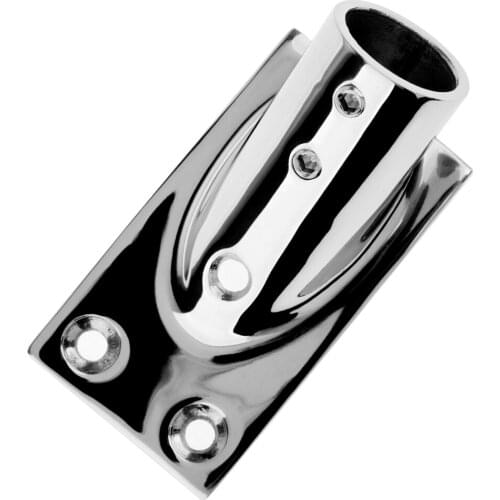MARINE BOAT HAND RAIL FITTING 30° 30 DEGREE STAINLESS STEEL RECTANGULAR BASE