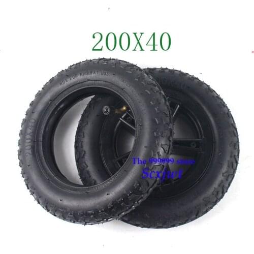 2019 hot sale 2 types 200X40 Tire and Wheel Hub with A Bent Angle Valve Stem Electric Bicycle Tyre Electric Scooter Motorcycle