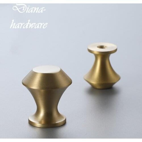 Modern Simple Solid Brass Kitchen Cabinet Handles Pure Copper Drawer Pulls Wardrobe Gold Door Knobs Furniture Handle Hardware