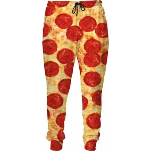 Pizza With Bacon Pepperoni Sweatpants 3D Printed Joggers Men/Women Plus Size Fall Style Pants Casual Trousers