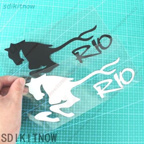 New Horse Running Cool Sports Sticker Racing Windows Door Body Decal Car Styling For kia rio 2 3 4 2017 2018 K2 accessories