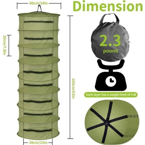2/4/6/8 Layers Herb Drying Rack Basket Net Seed Flower Bud Weed Tea Shelf Folding Mesh Hanging Plant Dryer Organizer
