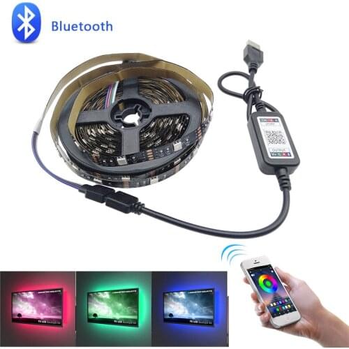 LED Strip Light TV Backlight Non-Waterproof RGB Tape USB Power Supply TV Mirror Computer Bluetooth APP Control Synchronous Music