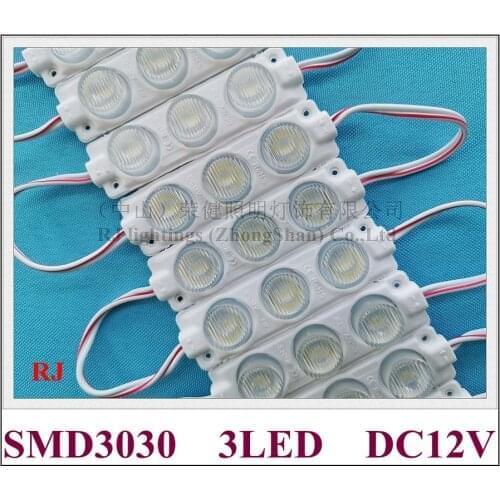 3W LED module lamp light with lens DC12V 75mm(L)*20mm(W) beam angle vertically 15 degree and horizontally 45 degree IP65 CE