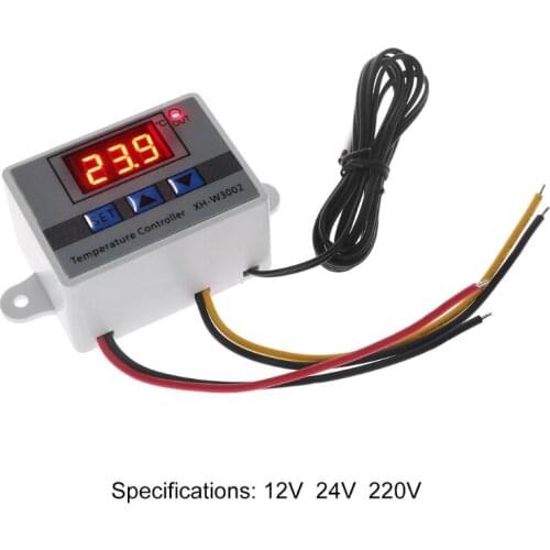 12V 24V 220V W3002 Digital Temperature Controller 10A LED Thermostat Regulator