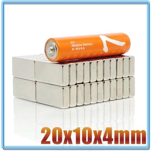 5/10/20/50Pcs 20x10x4 Block NdFeB Neodymium Magnet N35 Super Powerful imanes Permanent Magnetic 20*10*4 mm