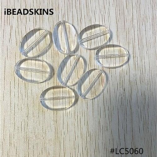 29x21mm 150pcs/lot Acrylic clear oval shape beads (As shown) for jewelry necklace making #5060