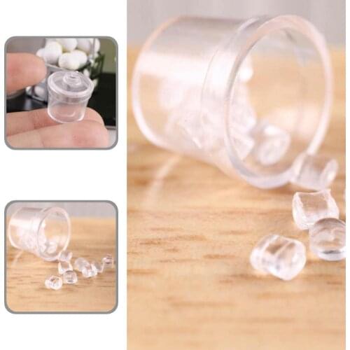 Plastic 3Pcs Trendy Kitchen Supplies Mini Dollhouse Jar Cognitive Ability Miniatures Clear Jar Vivid for Early Educational