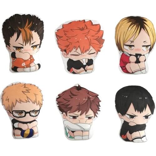40CM Anime Haikyuu Plush Sofa Cushion Pillow Hinata Shoyo Kageyama Tobio Manga Special Shaped Double Sided Stuffed Plush Toys