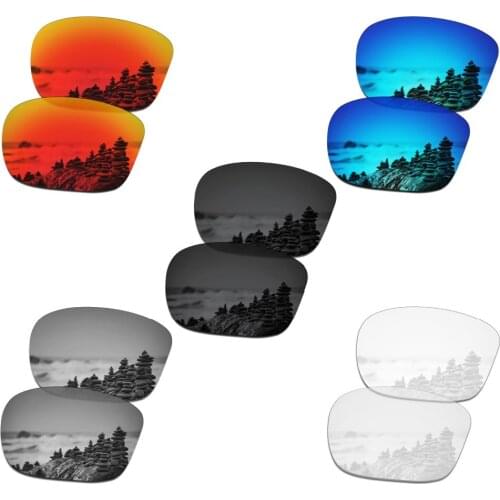 SmartVLT 5 Pairs Polarized Sunglasses Replacement Lenses for Sliver - 5 Colors