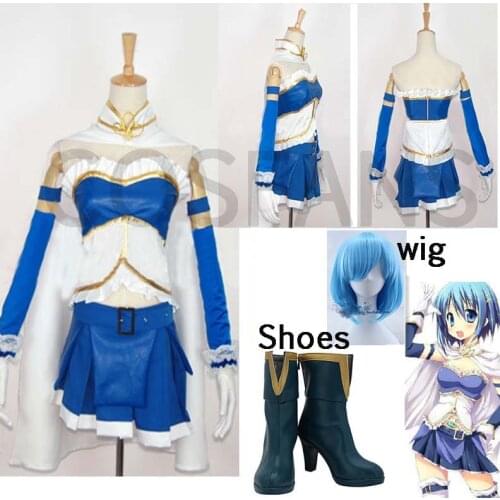 Anime Puella Magi Madoka Magica Cosplay Miki Sayaka Cosplay Costume custom made Halloween women Cosplay costume wigs and shoes