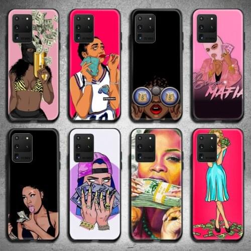 Pop art girl with cash Phone Case for Samsung S20 plus Ultra S6 S7 edge S8 S9 plus S10 5G lite 2020