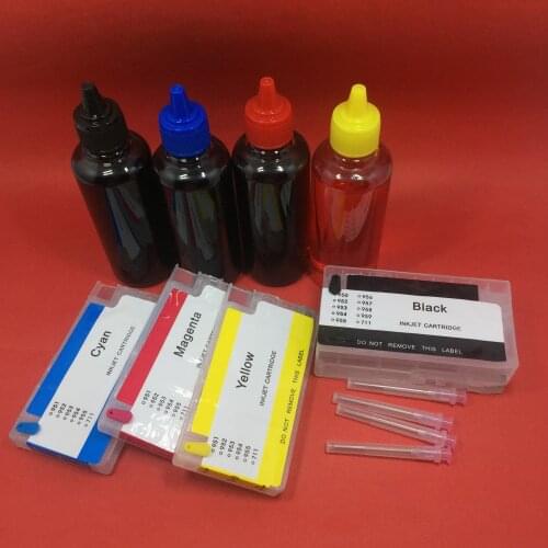 YOTAT 400ml Dye ink + (ARC chip) 953XL refillable ink cartridge for HP953 OfficeJet Pro 8702 8710 8720 8730 8728 8715 8218 7730