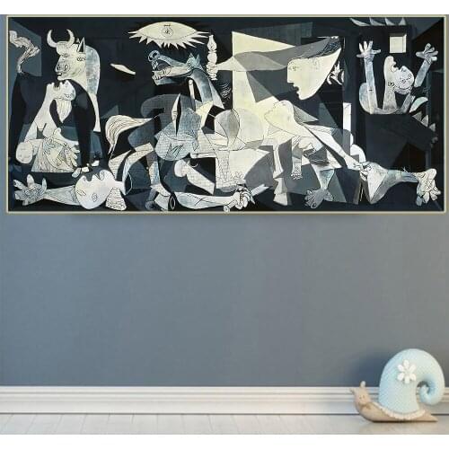 Citon Pablo Picasso《Guernica 1937》Canvas Oil Painting Artwork Poster Picture Modern Wall Decor Home Decoration For Living room