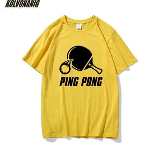 Summer fashion high-quality Cotton ping-pong Graphic casual Mens Clothing Table Tennis Oversized Printed T-shirts Harajuku