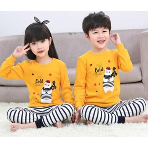 New Animal Cotton Boys Pyjamas Children Sleepwear Girls Pijamas Kids Clothes Homewear Nightwear for 2-14Years