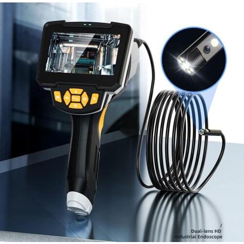 8mm Dual Lens Endoscope Camera Borescope Night Vision Handheld Industrial Checking Cam IM112 with Hook Magnet for Car
