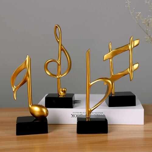 Creative notes piano ornaments staff notes resin sculpture gifts piano room decorations childrens study furnishings
