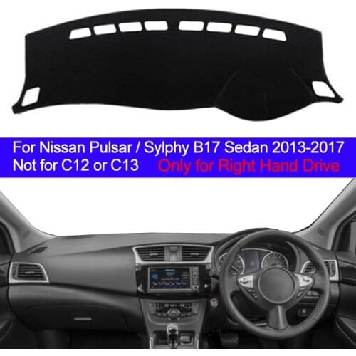 Car Dashboard Cover Dash Mat Cape For Nissan Pulsar / Sylphy B17 Sedan 2013 - 2017 Non-slip Sun Shade Carpet Pad 2014 2015 2016