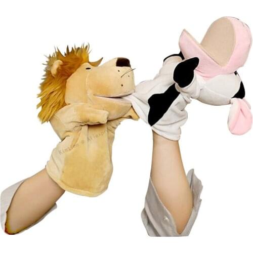Animal Hand Finger Puppet Plushed Doll Educational Baby Toys Pretend Play Soft Toys Cloth Dolls Parent-Child Game For Neonatal