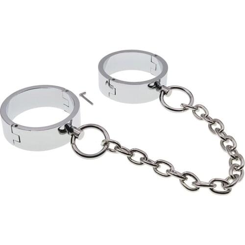 Metal Chain Leg Irons Ankle Cuffs Adult Games Slave Restraints Feet Fetish BDSM Bondage Erotic Footcuffs Sex Toys For Couples