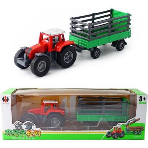 Free Shipping Huayi Alloy Model Childrens Toy Car 1:30 Farm Tractor Harvester Series Transport Vehicle
