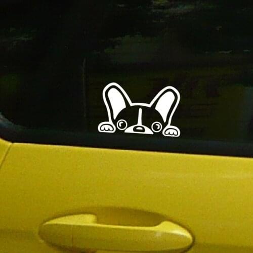 Motorcycle sticker (50 pieces /lot) Wholesale reflective vinyl lovely dog car window stickers decals bumper stickers