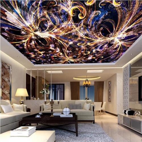 Customize ceiling wallpaper rolls for wall 3d Palace colorful wall paper for girls room 3d ceiling wallpaper photo 3d