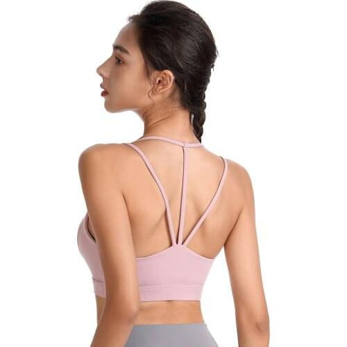 Nylon Comfy Gym Running Workout Active Wear Sport Tops Fitness Bra Woman Plus Size Xxl High Impact Push Up Shockproof Wireless