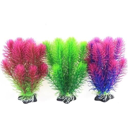 2019 new 5.5CM * 18CM PE material pine strip aquatic plant aquarium decoration underwater creature fish tank green plant